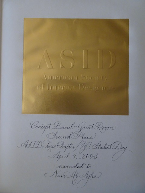American Society of Interior Design Award - 2nd Place