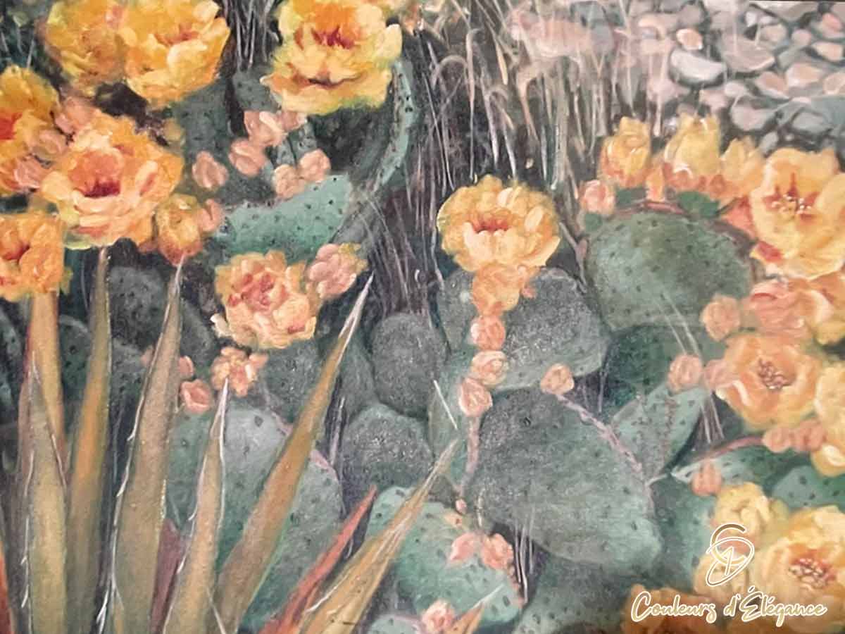 Paintings by Nour Alagha - Cactus Flowers