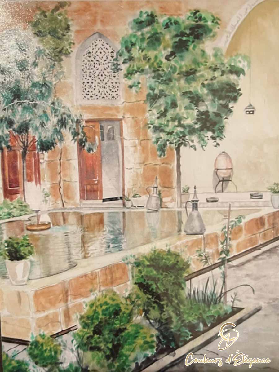 Paintings by Nour Alagha - Water Garden